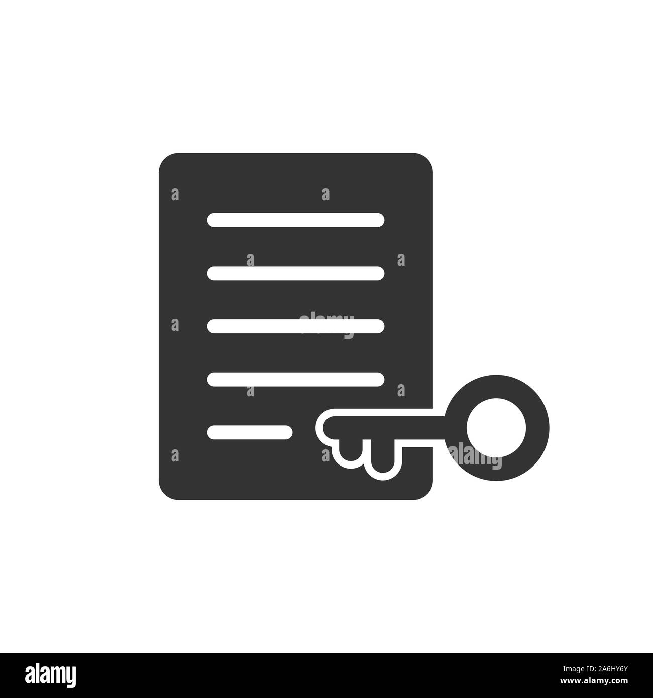 Password account icon in flat style. Keyword vector illustration on white isolated background. Key combination business concept. Stock Vector