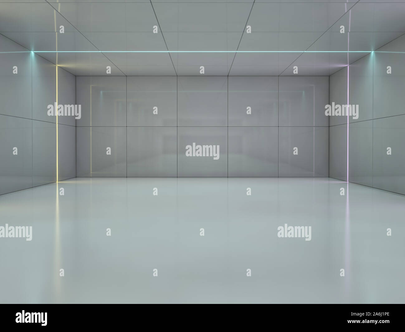 Abstract modern architecture background, empty open space interior. 3D ...