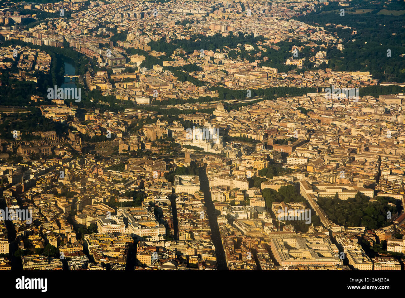 View from above Rome the Altare della Patria (Vittoriano) in the center of Rome (Italy) Stock Photo