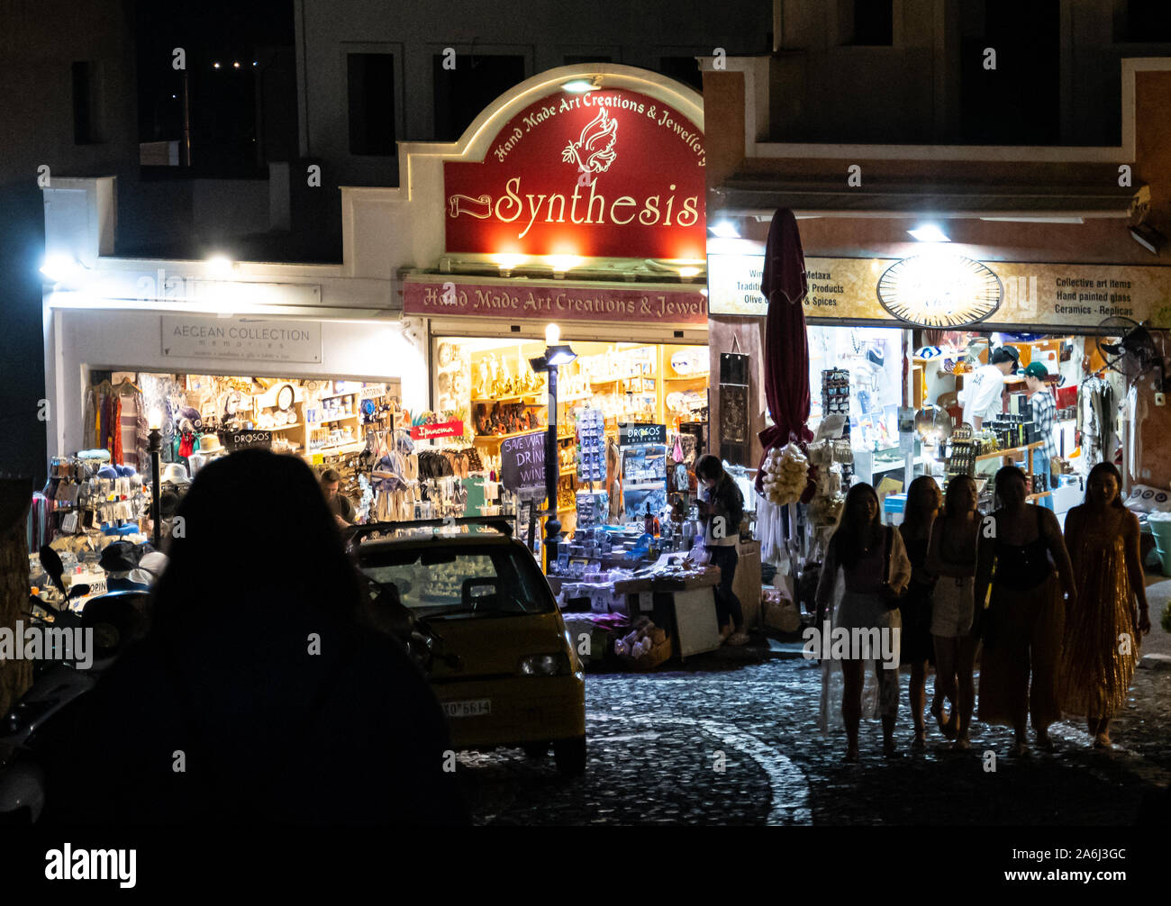 Shop Night Greece Store High Resolution Stock Photography and Images - Alamy