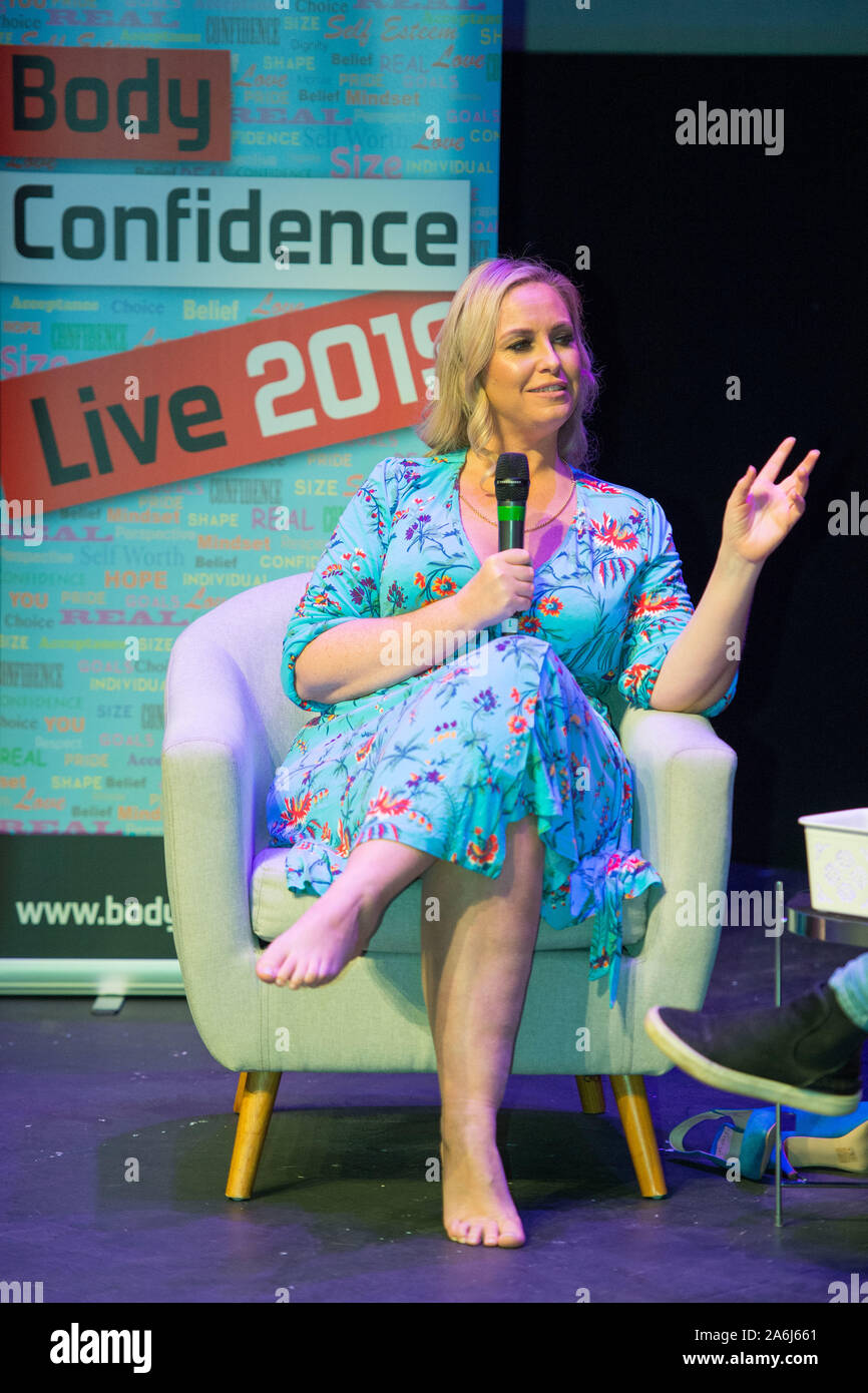 Glasgow, UK. 26 October 2019.  Pictured: Josie Gibson who was speaking at Body Confidence Live 2019 in Glasgows Troon theatre.  Credit: Colin D Fisher/CDFIMAGES.COM Stock Photo