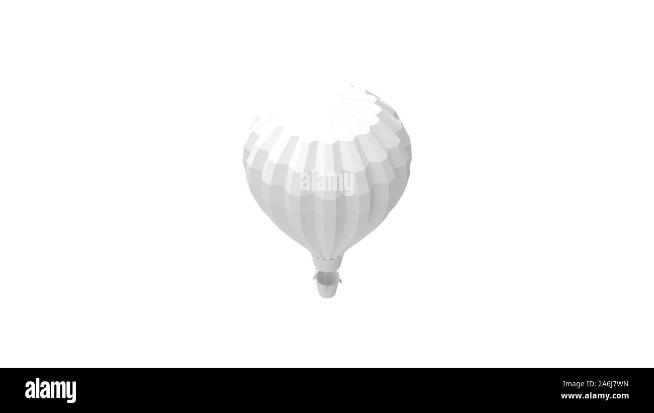 3d rendering of a hot air balloon isolated in white studio background ...