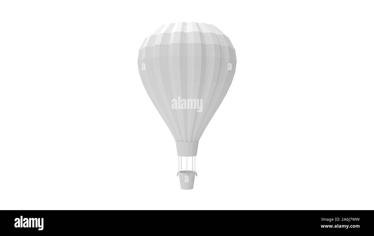 3d rendering of a hot air balloon isolated in white studio background ...