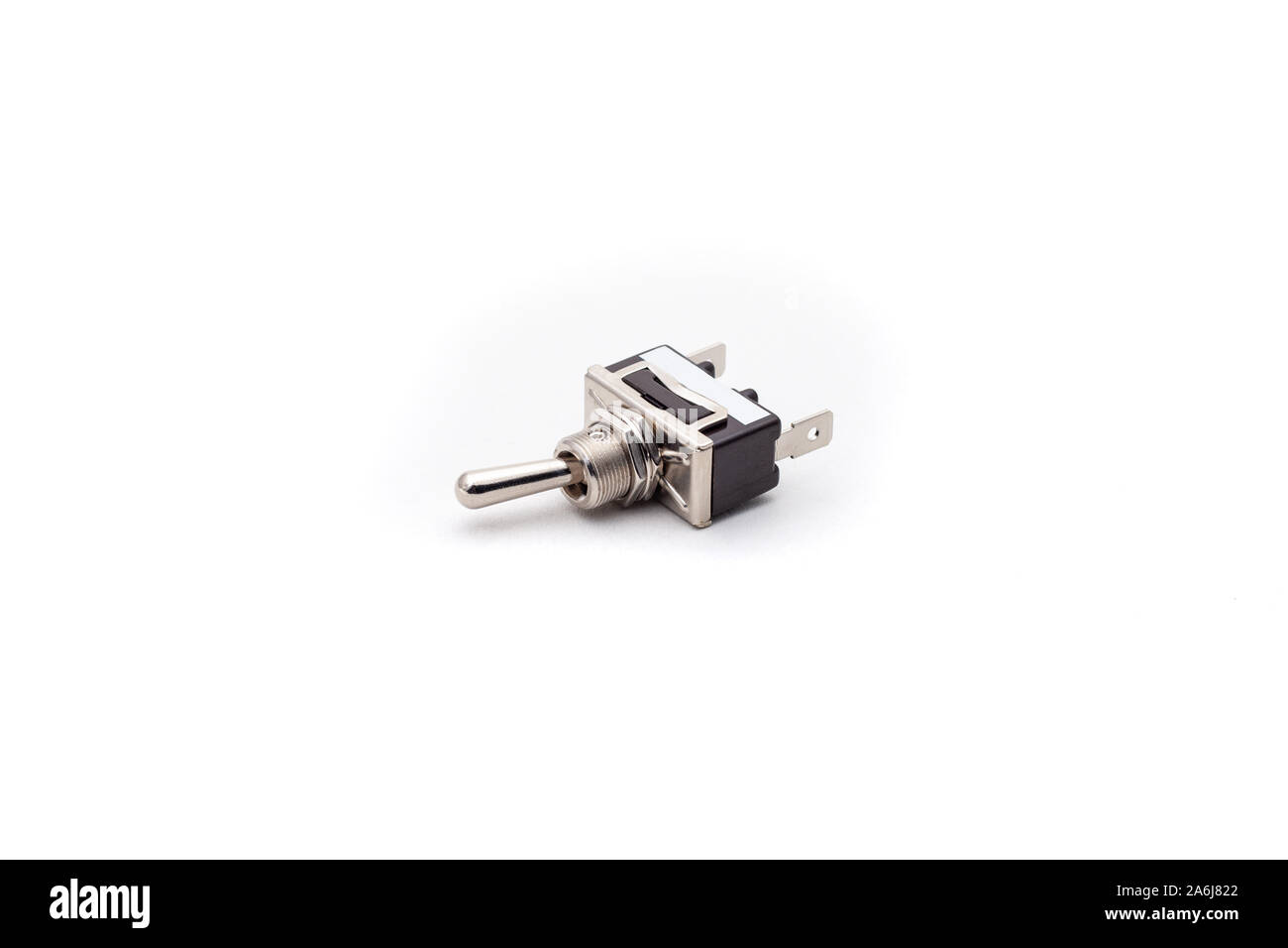 Automotive toggle switch on isolated white background. Automotive