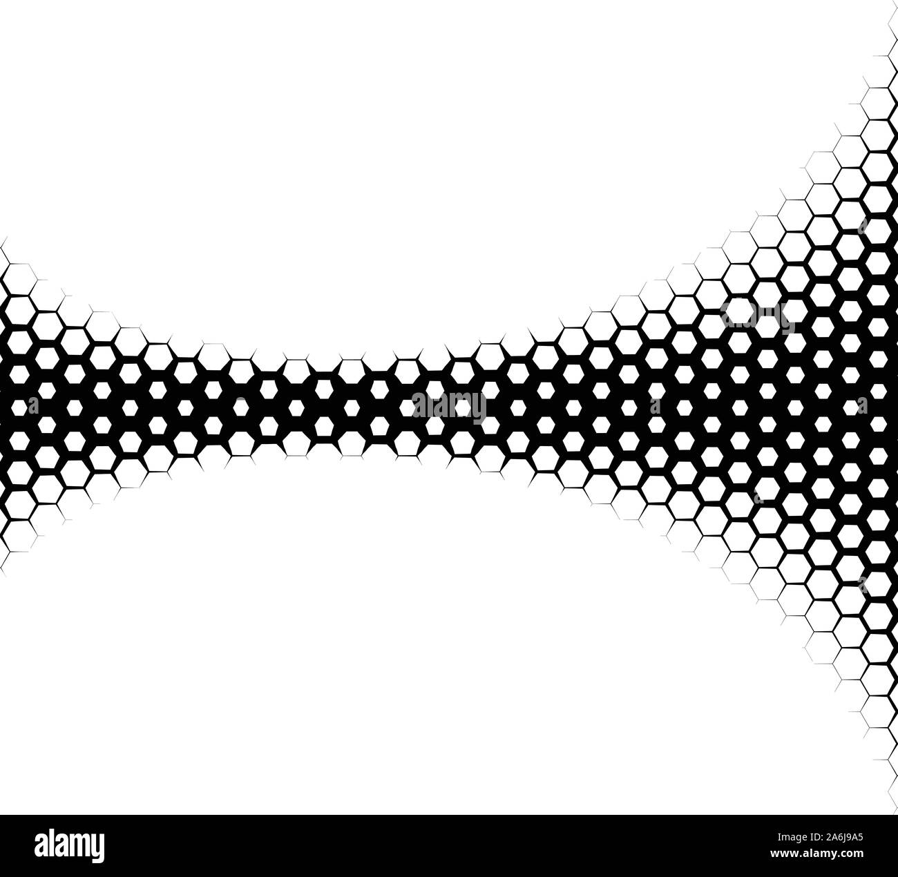 Background with gradient of black and white hexagons Stock Vector Image ...