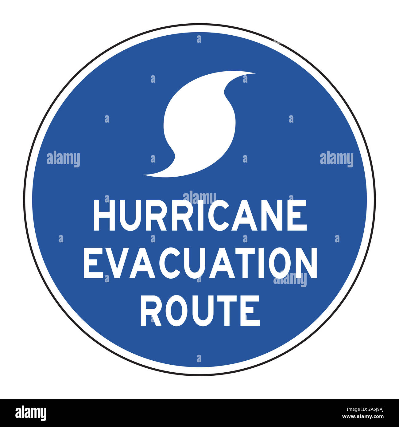Tornado evacuation route sign Cut Out Stock Images & Pictures Alamy