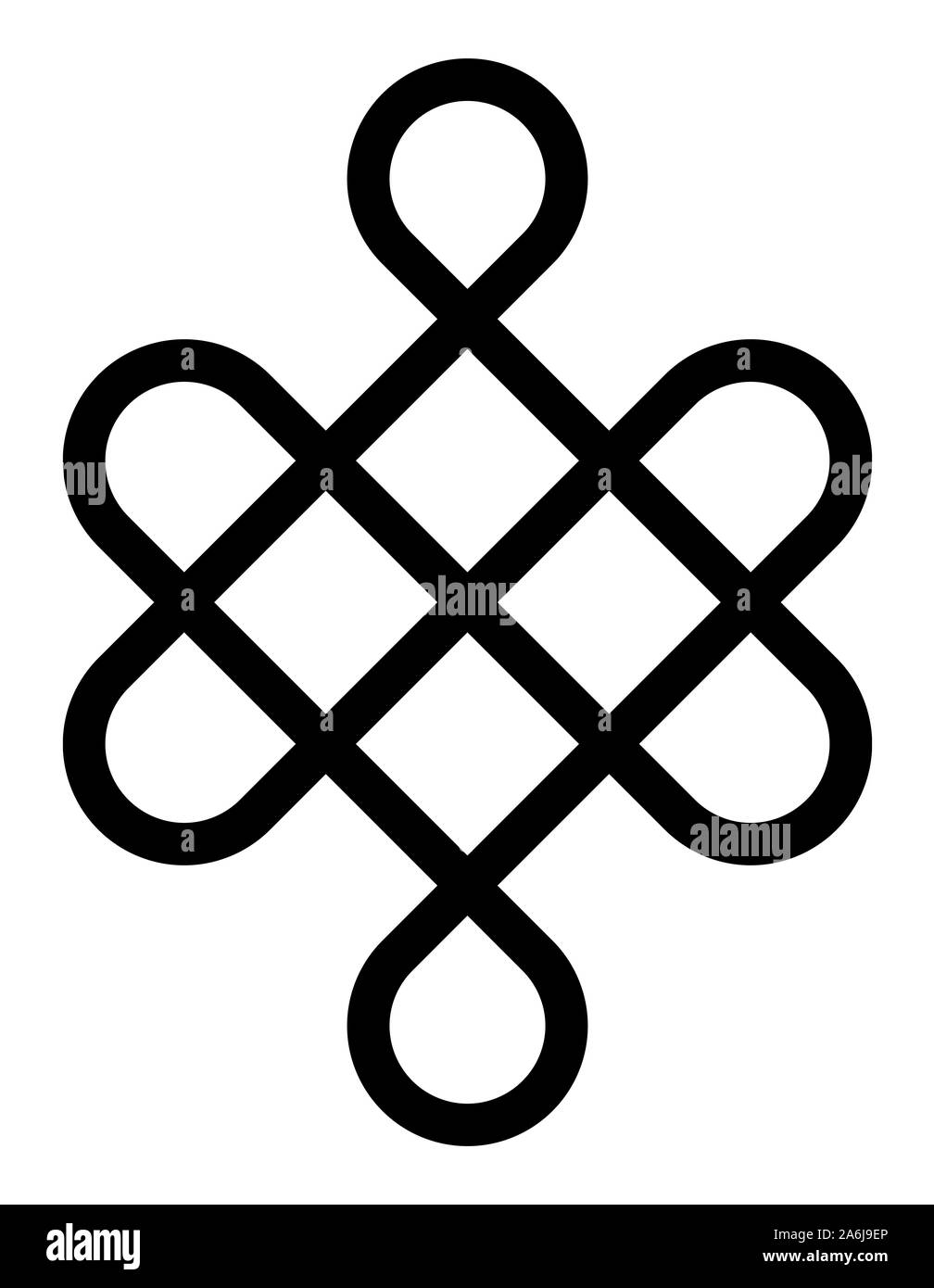 Celtic knot symbol with a white background Stock Photo