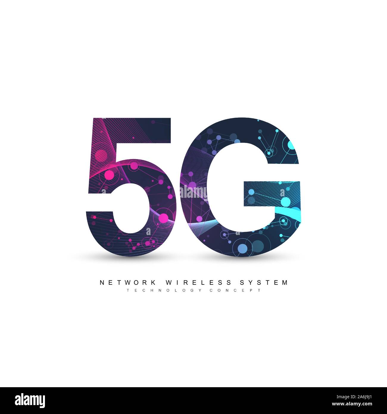 5G network wireless systems and vector illustration