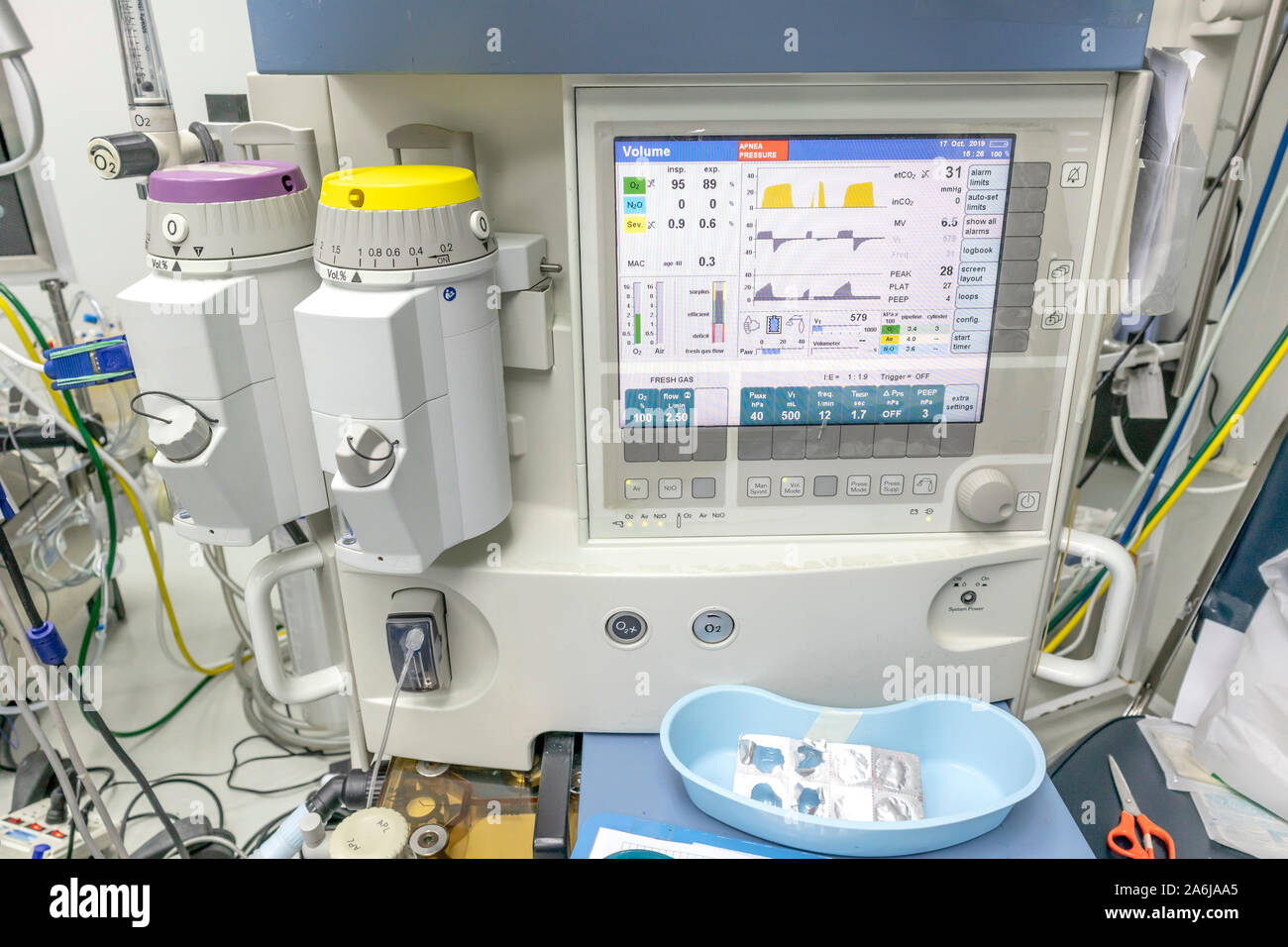 Anesthesia Machine in hospital operating room Stock Photo Alamy