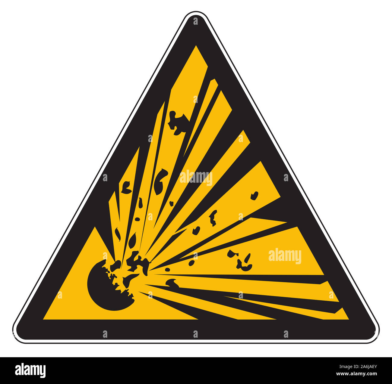 Illustration yellow triangle sign explosive hi-res stock photography ...