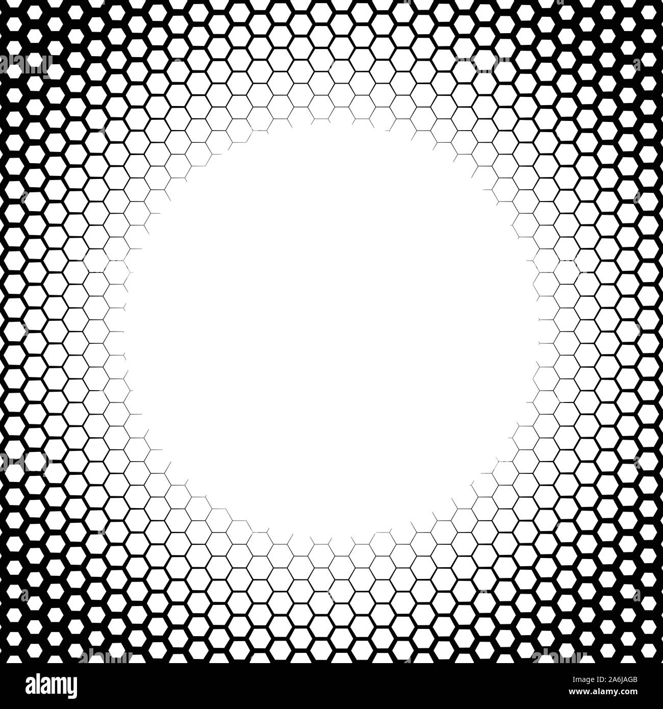 Background with gradient of black and white hexagons Stock Vector Image ...
