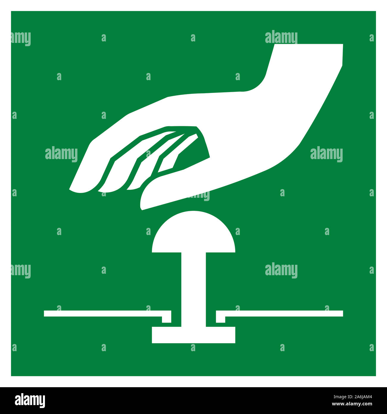 Emergency Stop Push Button Symbol Stock Photo Alamy