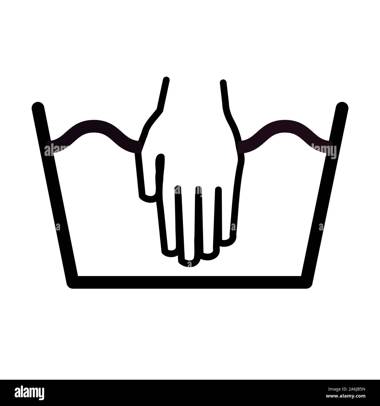 Hand wash symbol icon Stock Photo Alamy