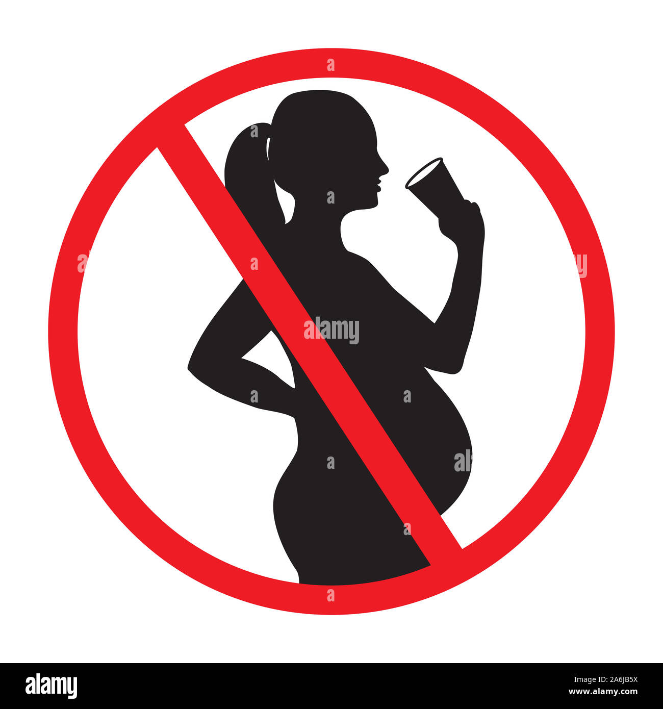 Do not drink alcohol during pregnancy sign Stock Photo Alamy