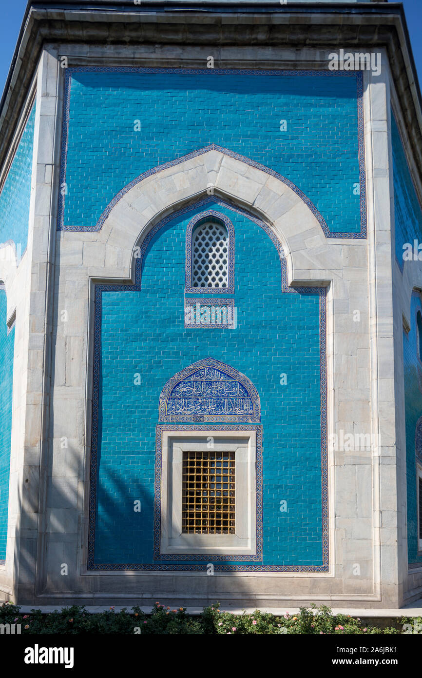 exterior of Yeshil or Green Tomb, Bursa, Turkey Stock Photo