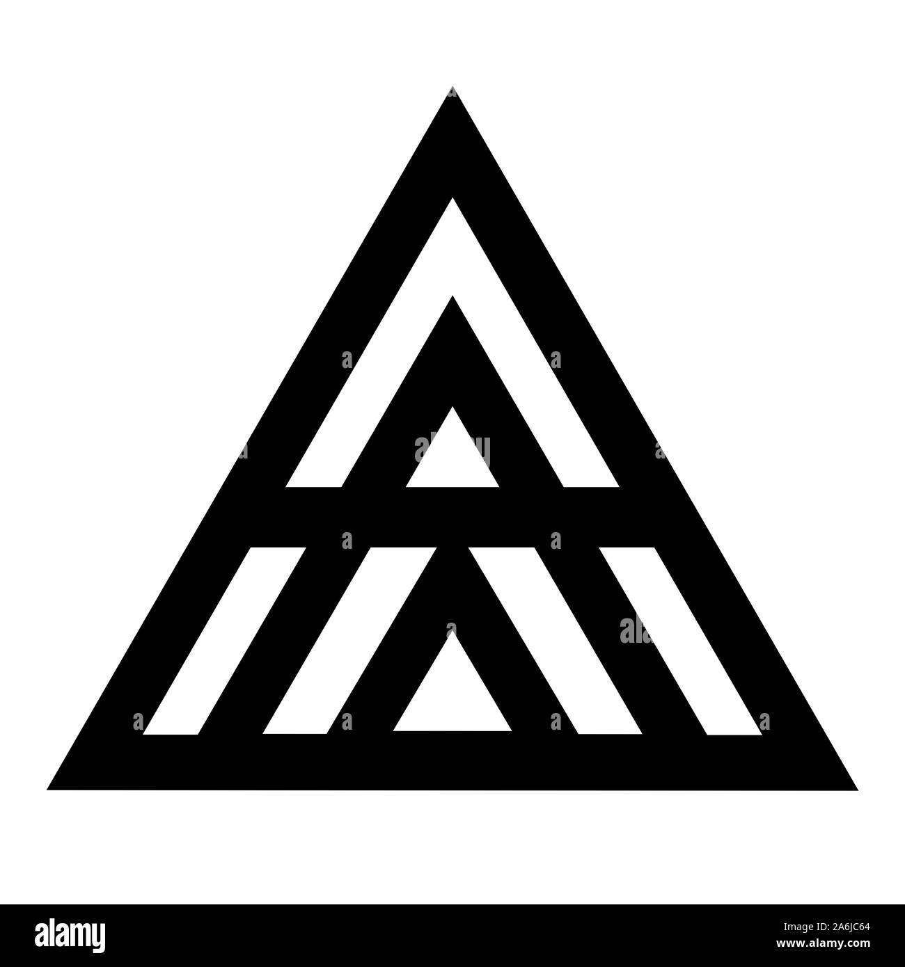 Five triangles symbol icon Stock Photo Alamy