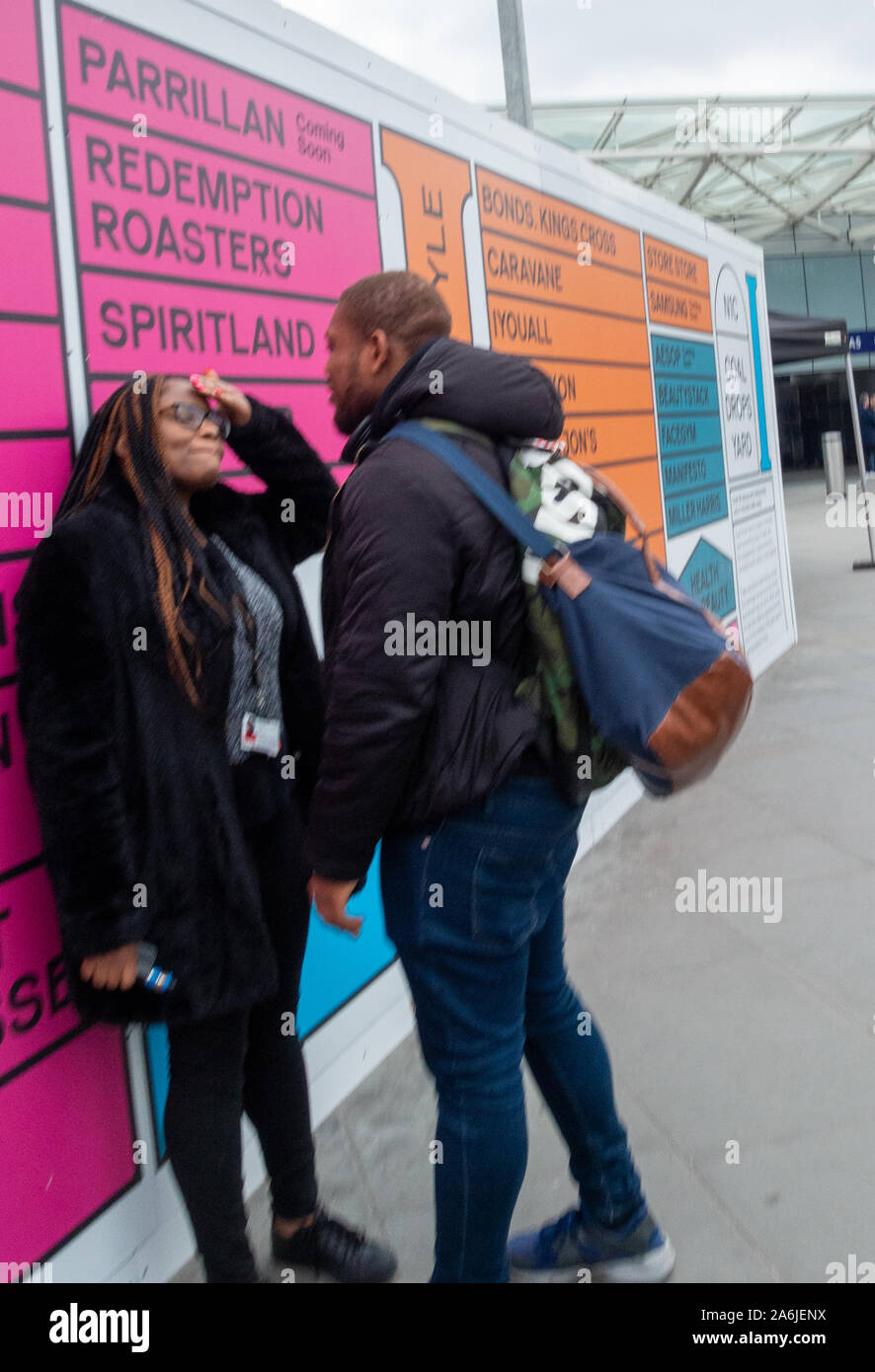 Young couple exchange words Stock Photo - Alamy