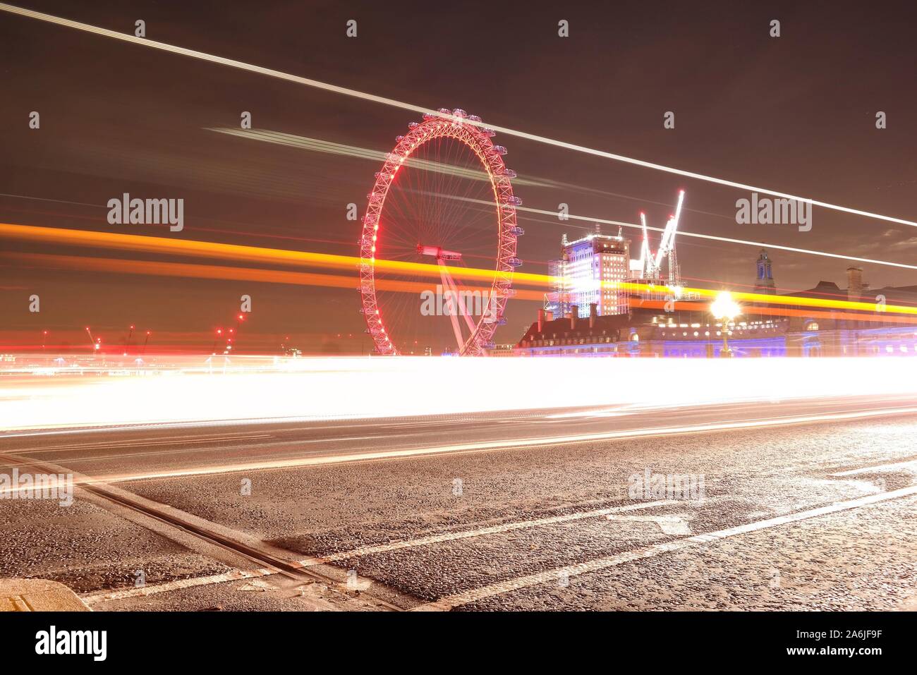 London Eye, London. Long exposure shot Stock Photo