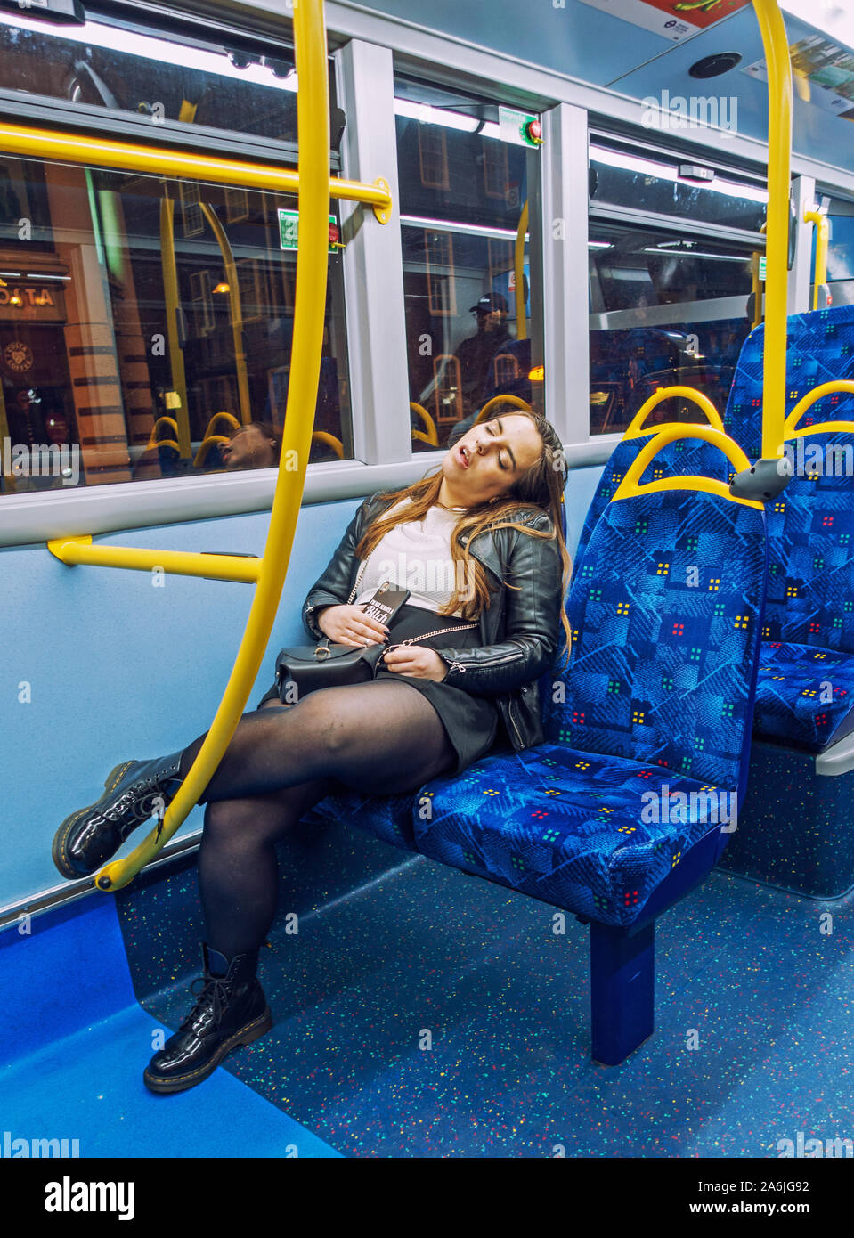 Girl Falls From The Bus And Her Head Splits