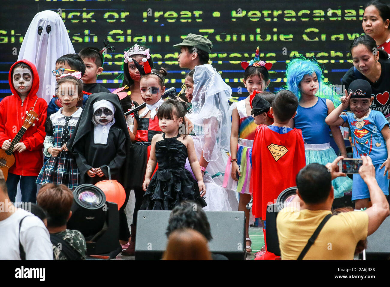Quezon City, Philippines. 27th Oct, 2019. Children dressed in Halloween