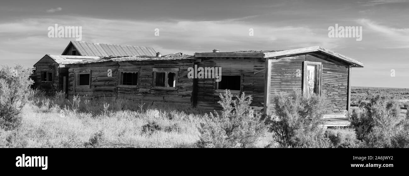 Images from an abandoned ranch (ghost town) in rural Sweetwater County, Wyoming, USA. Stock Photo