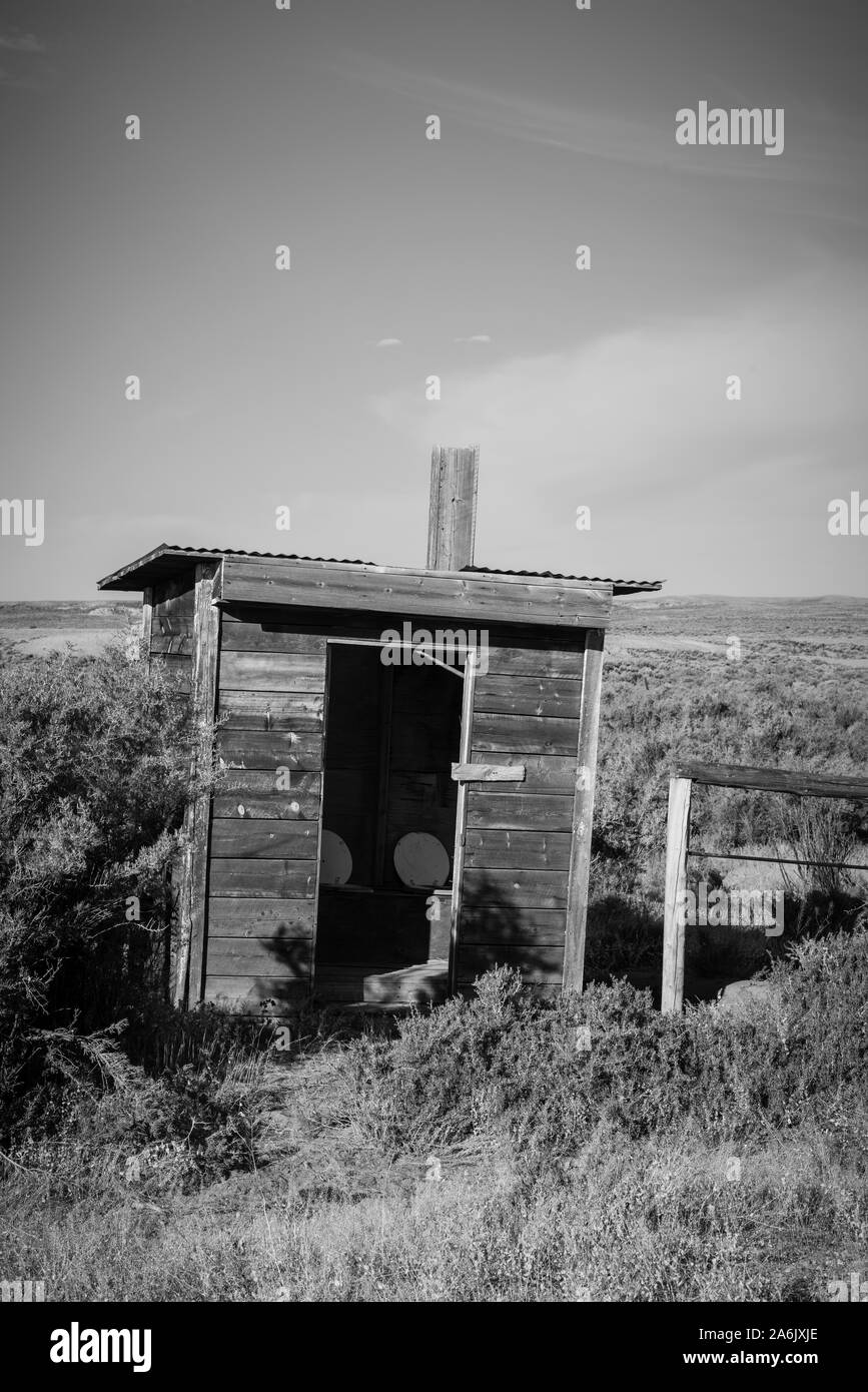 Images from an abandoned ranch (ghost town) in rural Sweetwater County, Wyoming, USA. Stock Photo