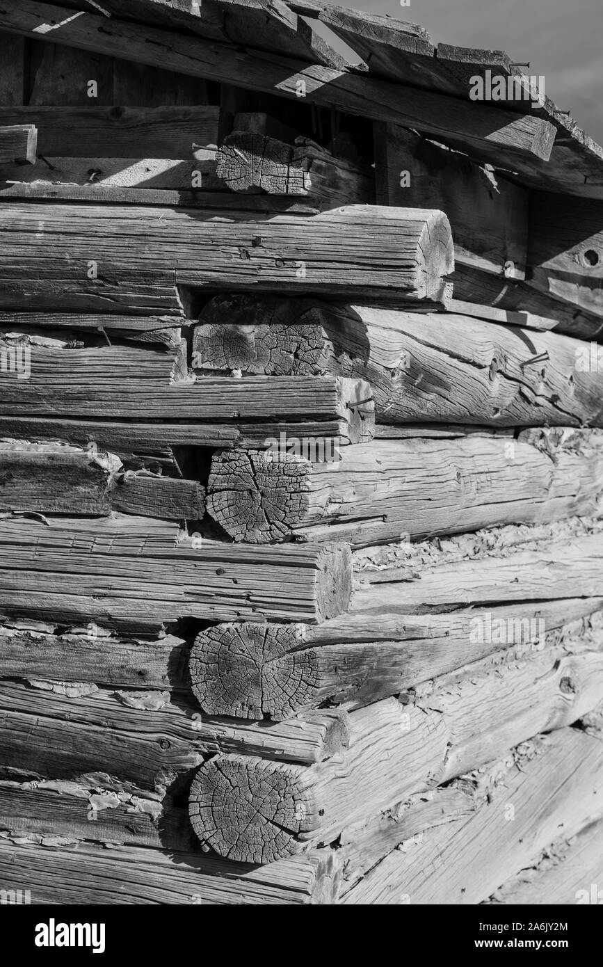 Images from an abandoned ranch (ghost town) in rural Sweetwater County, Wyoming, USA. Stock Photo