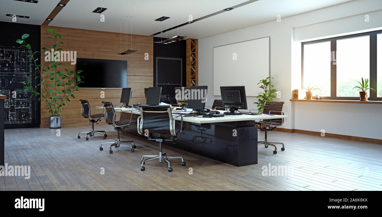 Modern Office Interior Design Concept 3d Rendering Design Stock Photo Alamy,Replica Designer Clothing For Men