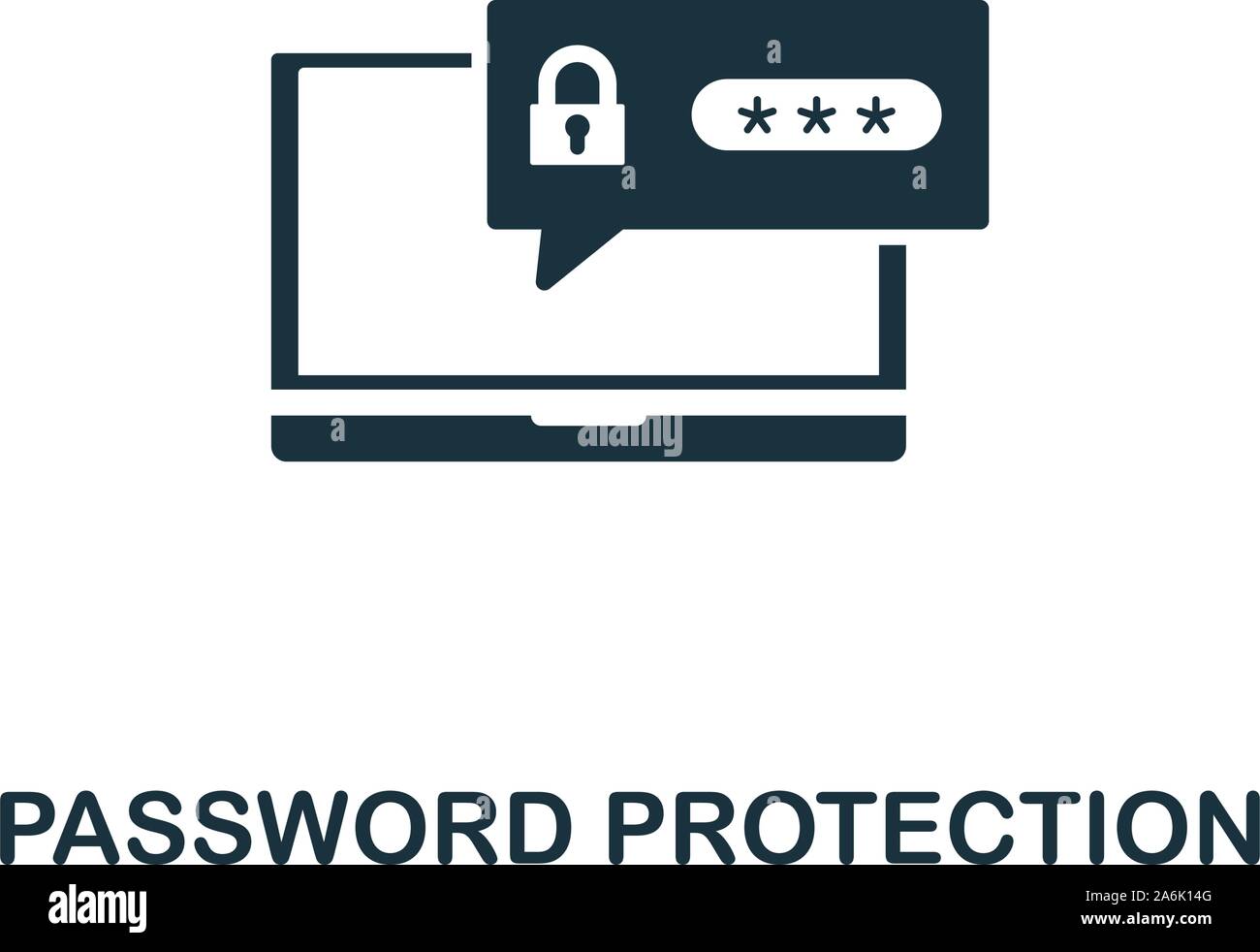 Password Protection vector icon symbol. Creative sign from gdpr icons