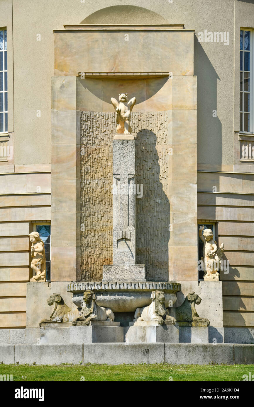 Detail, Jugendstil, Staatstheater, Schillerplatz, Cottbus, Brandenburg, Deutschland Stock Photo