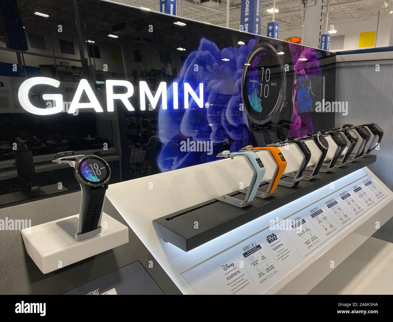 Garmin fitness tracker smart watches on display at a retail store Stock  Photo - Alamy