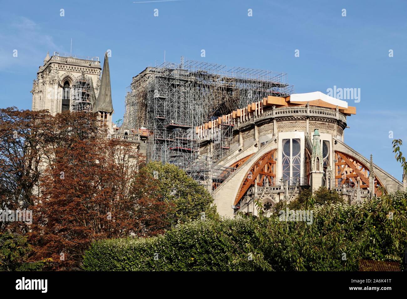 Notre Dame Cathedral, repair and reconstruction after the fire, October