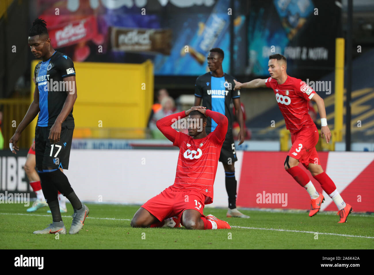 Brugge Belgium October 27 Obbi Oulare Of Standard Looks Dejected During The Jupiler Pro League Match
