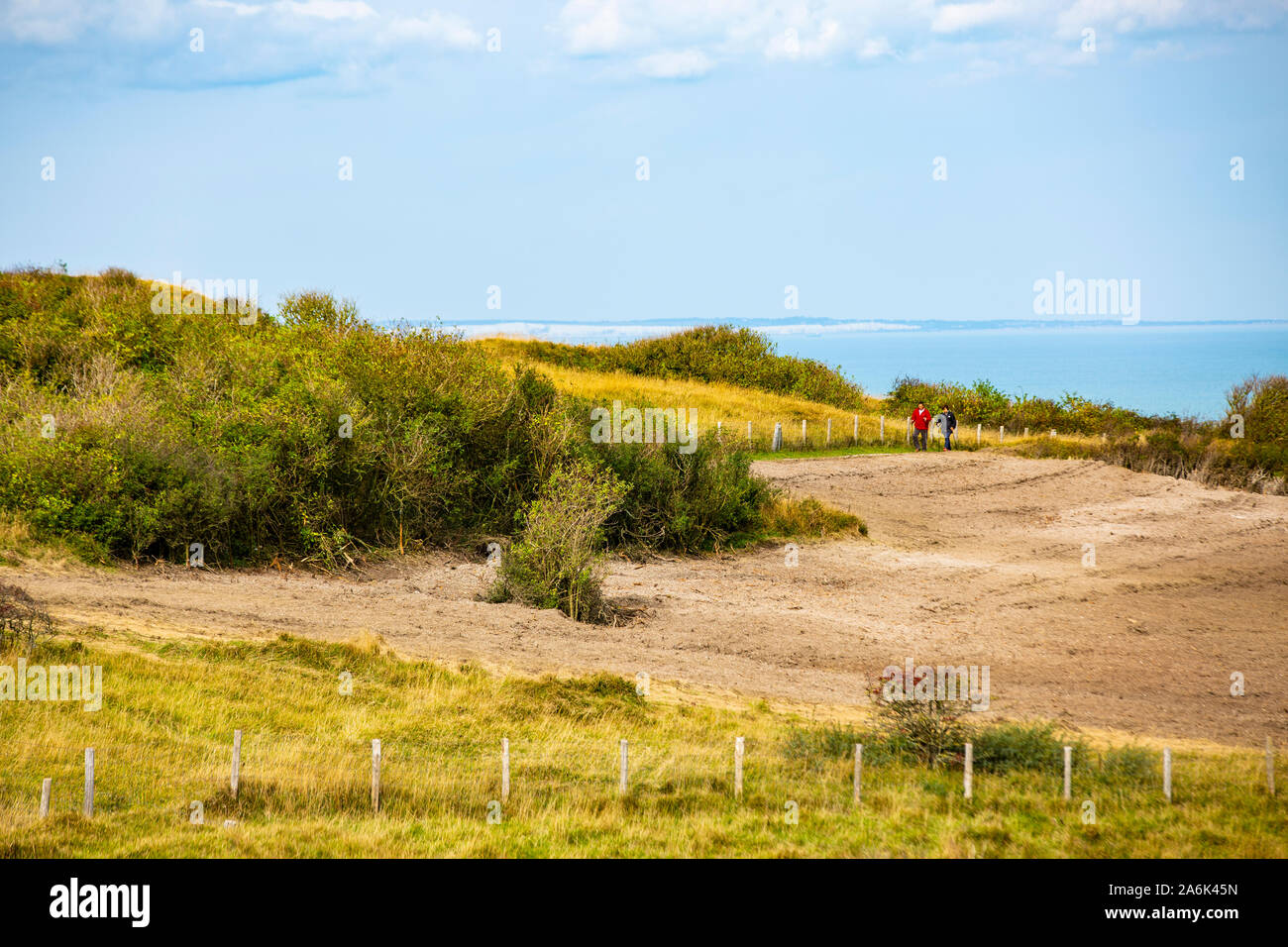 Die französische Opalküste zwischen Cap Gris-Nez und Cap Blanc-Nes in der Region Pas des Calais in Nordfrankreich Stock Photo