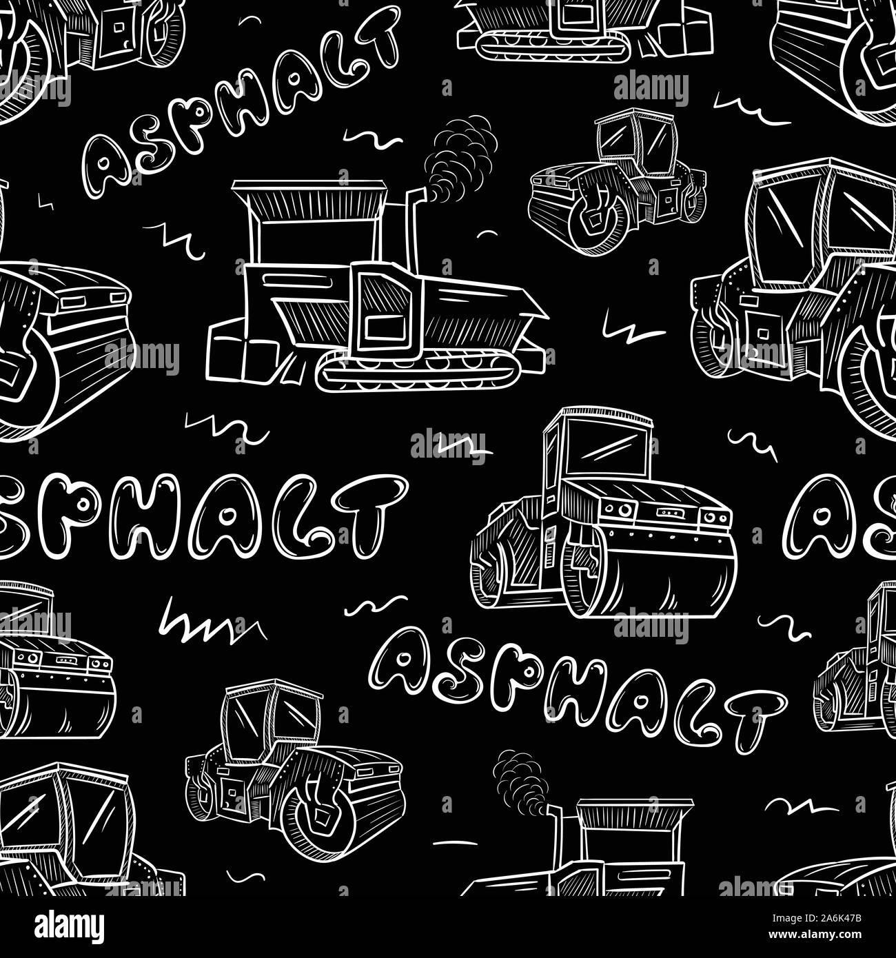 Seamless texture with black and white service technical machines Stock ...