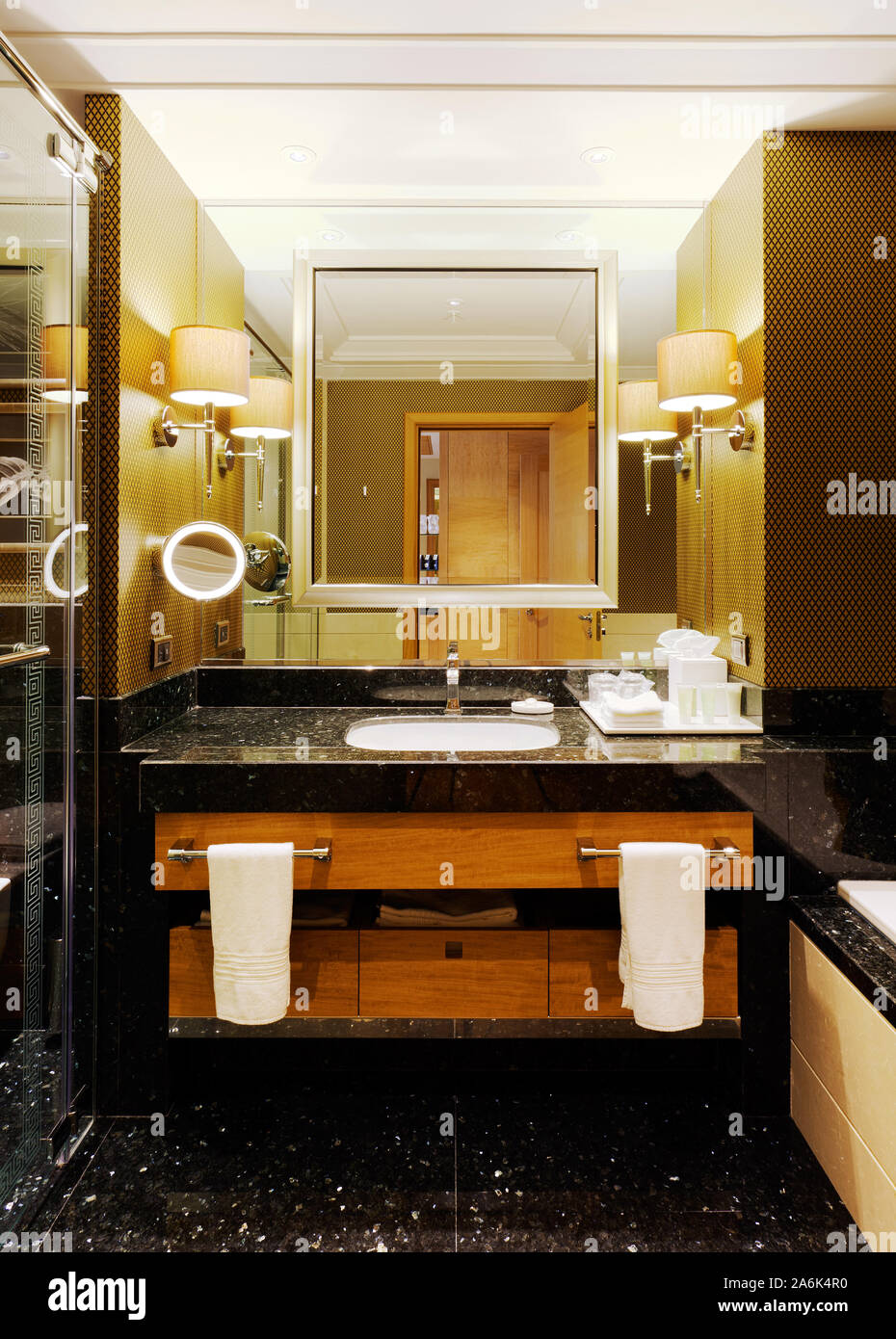 Luxury hotel bathroom interior with modern style decoration Stock Photo