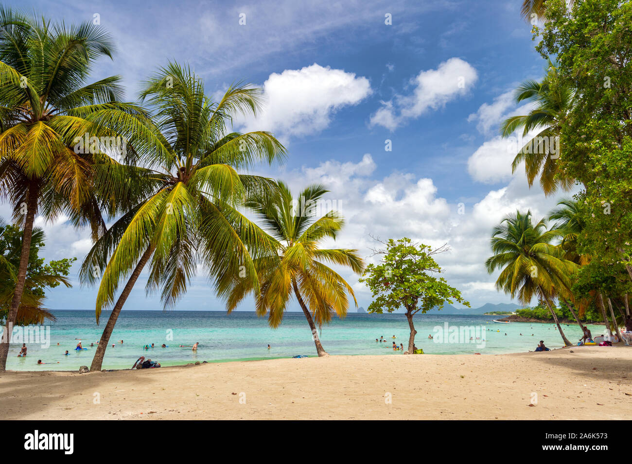 Anse Figuier, Martinique, France - 14 August 2019: Anse Figuier Tropical Beach in Martinique Stock Photo