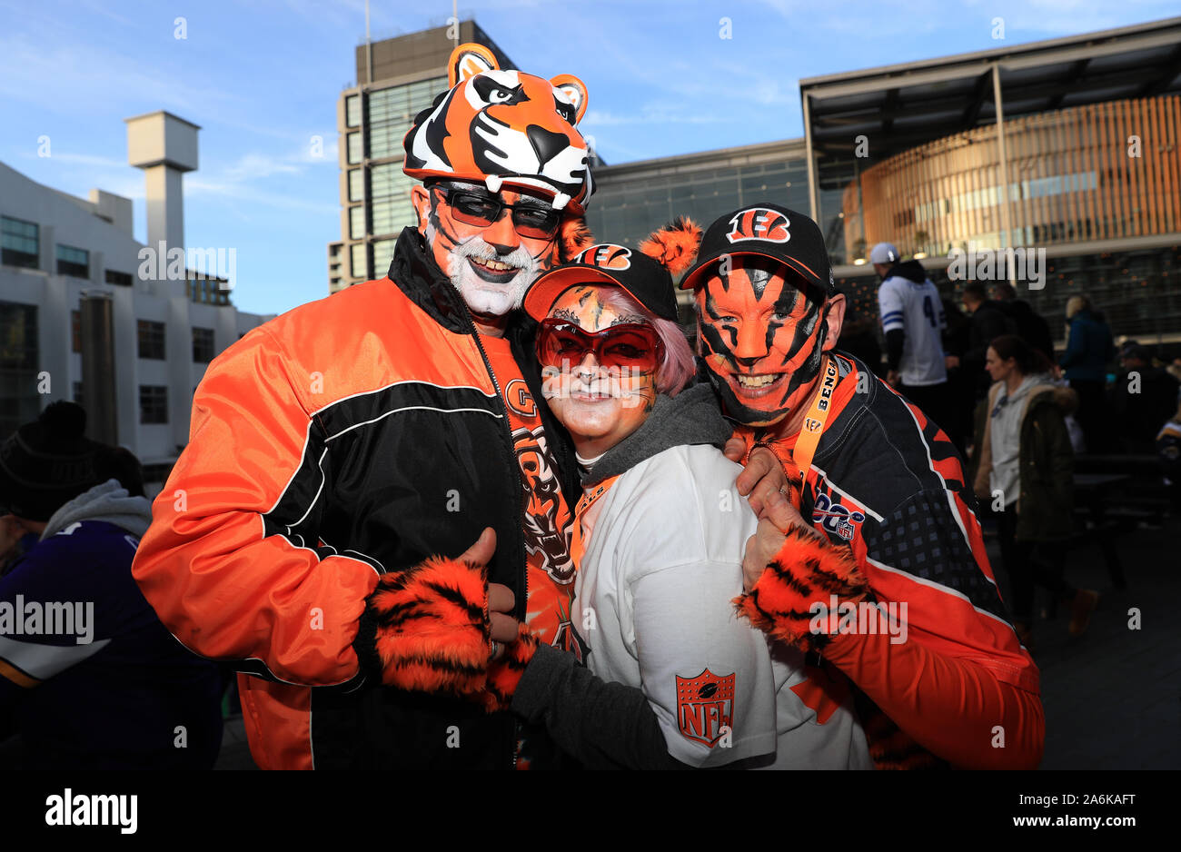 Cincinnati Bengals' Joe Mixon celebrates scoring his sides first touchdown  during the NFL International Series match at Wembley Stadium, London Stock  Photo - Alamy