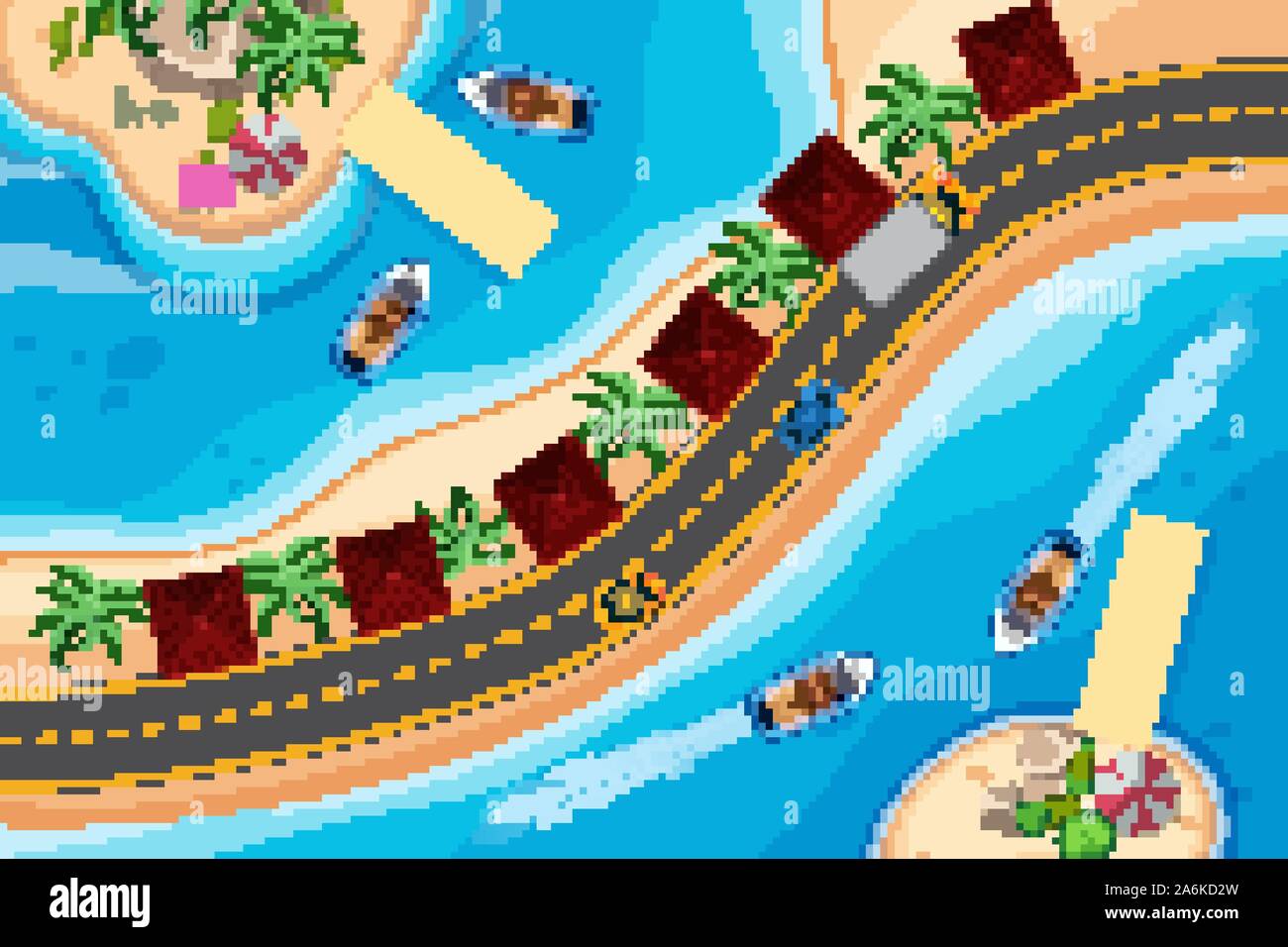 Set of aerial view scenes illustration Stock Vector Image & Art - Alamy