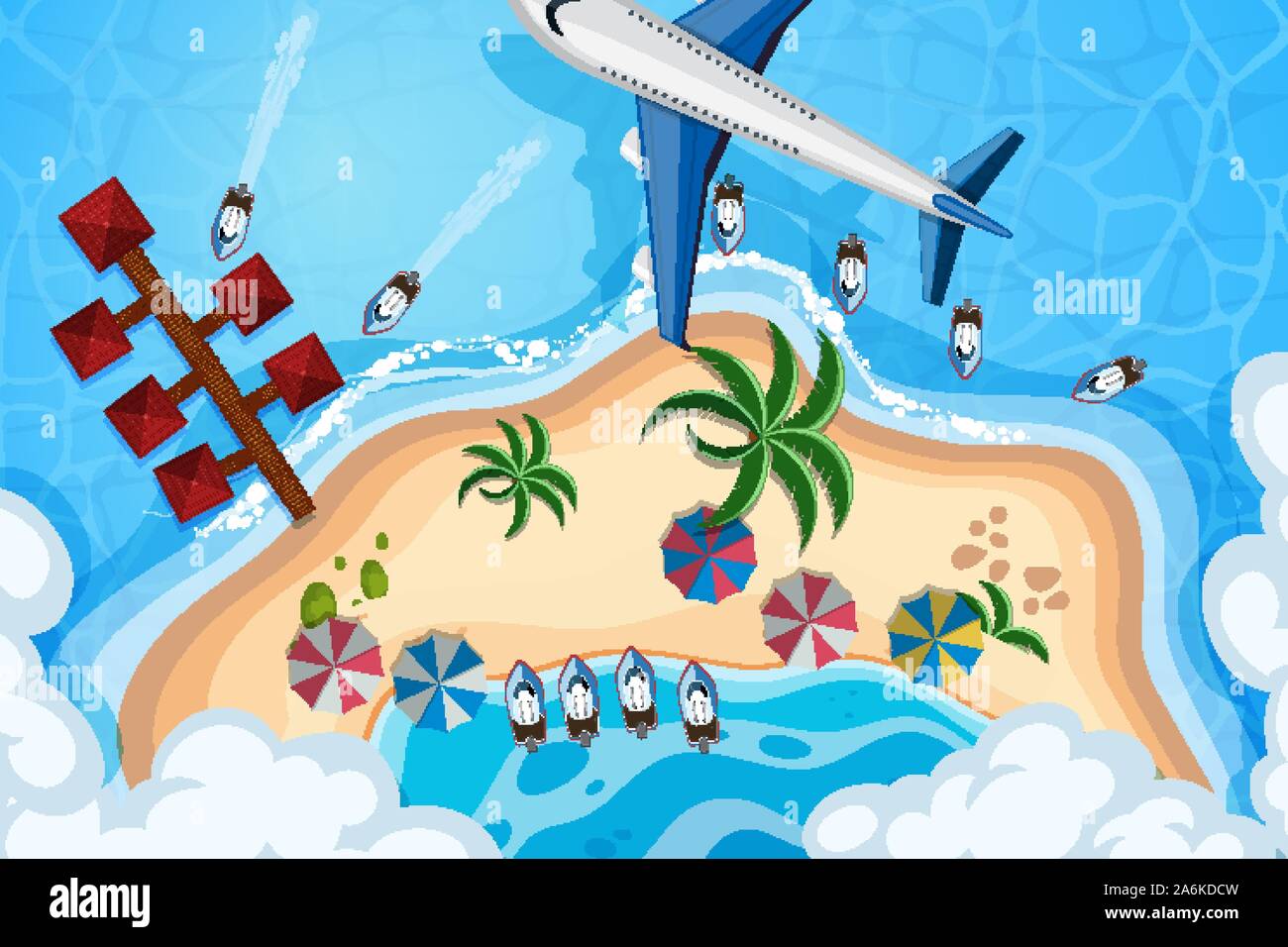 Set of aerial view scenes illustration Stock Vector Image & Art - Alamy