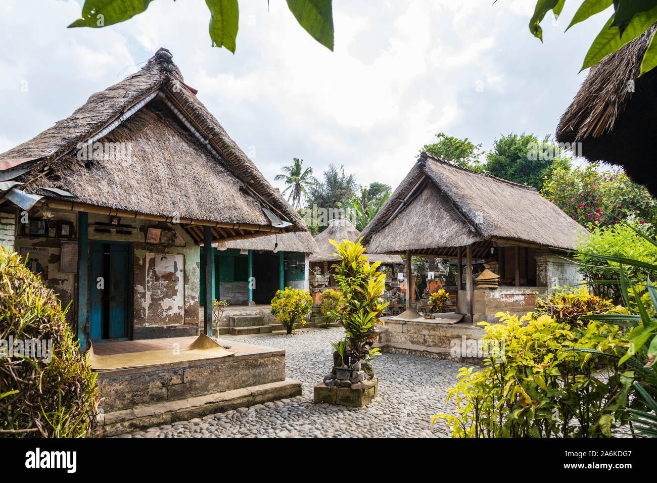 Traditional Balinese houses, Ubud, Bali, Indonesia, Southeast Asia, Asia Stock Photo
