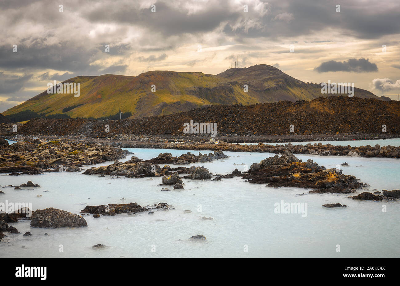 Soft Light at Blue Lagoon, Iceland Stock Photo