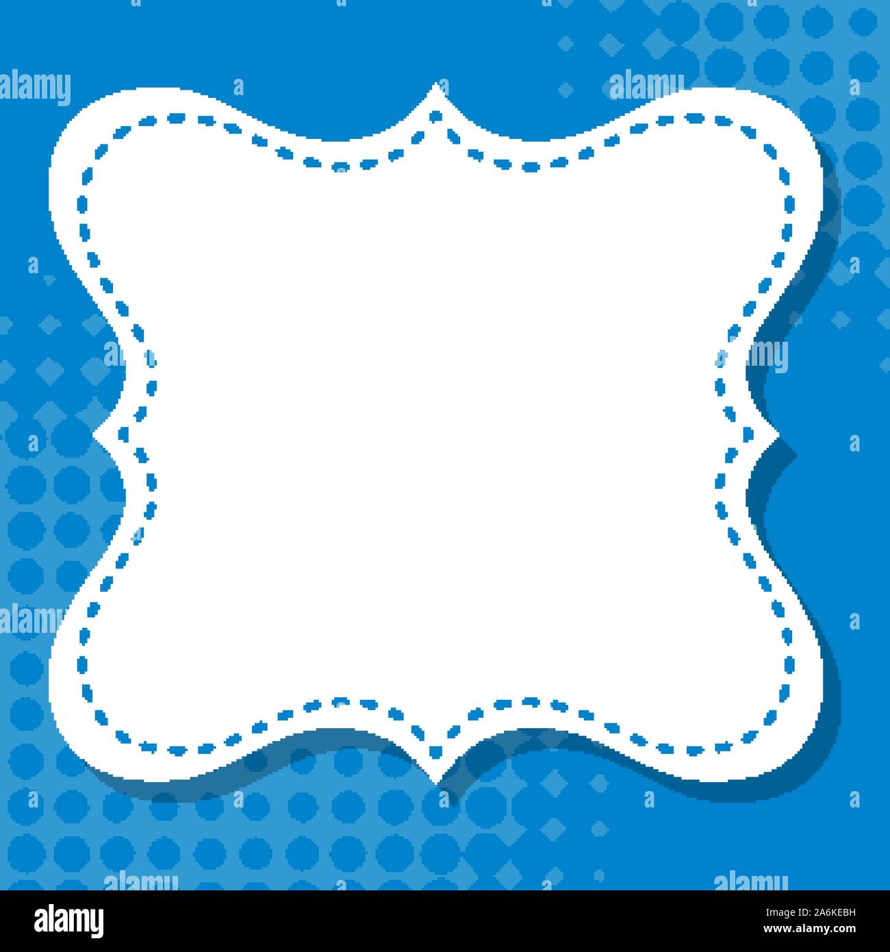 Frame template design with blue background illustration Stock Vector ...