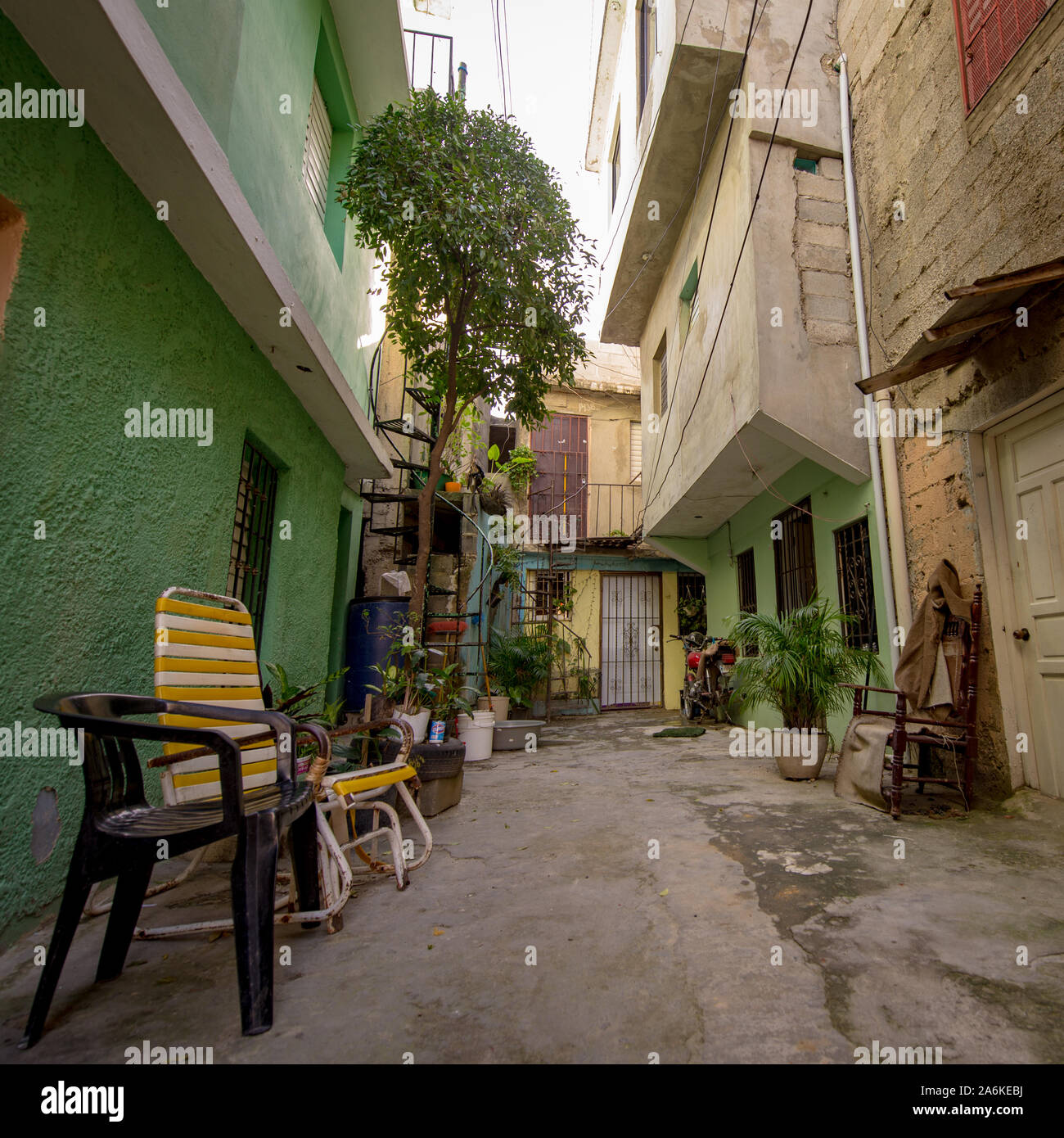 Santo Domingo, Dominican Republic; April 13, 2014 Narrow Hallway