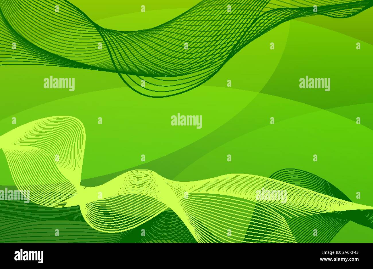 Background template design with green waves illustration Stock Vector ...