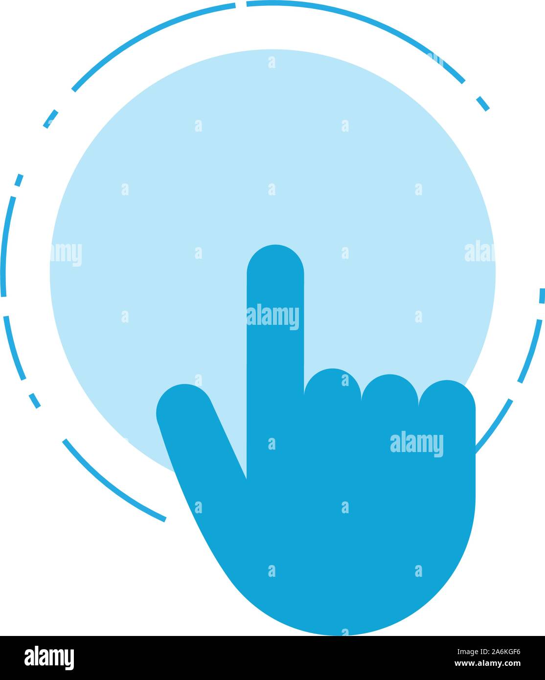 Hand cursor click png icon. Stock Illustration