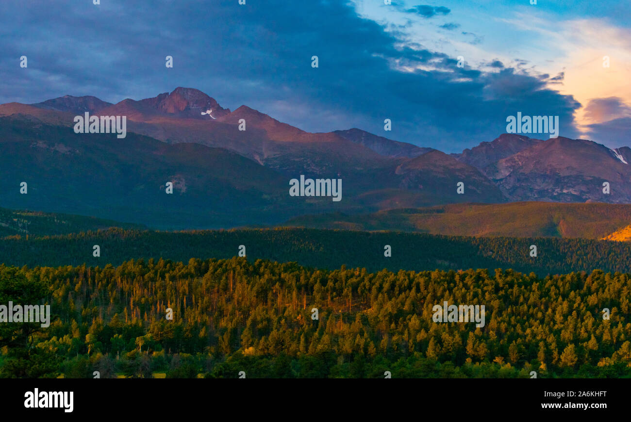 A Beautiful Evening in the San Juan Mountains of Colorado Stock Photo