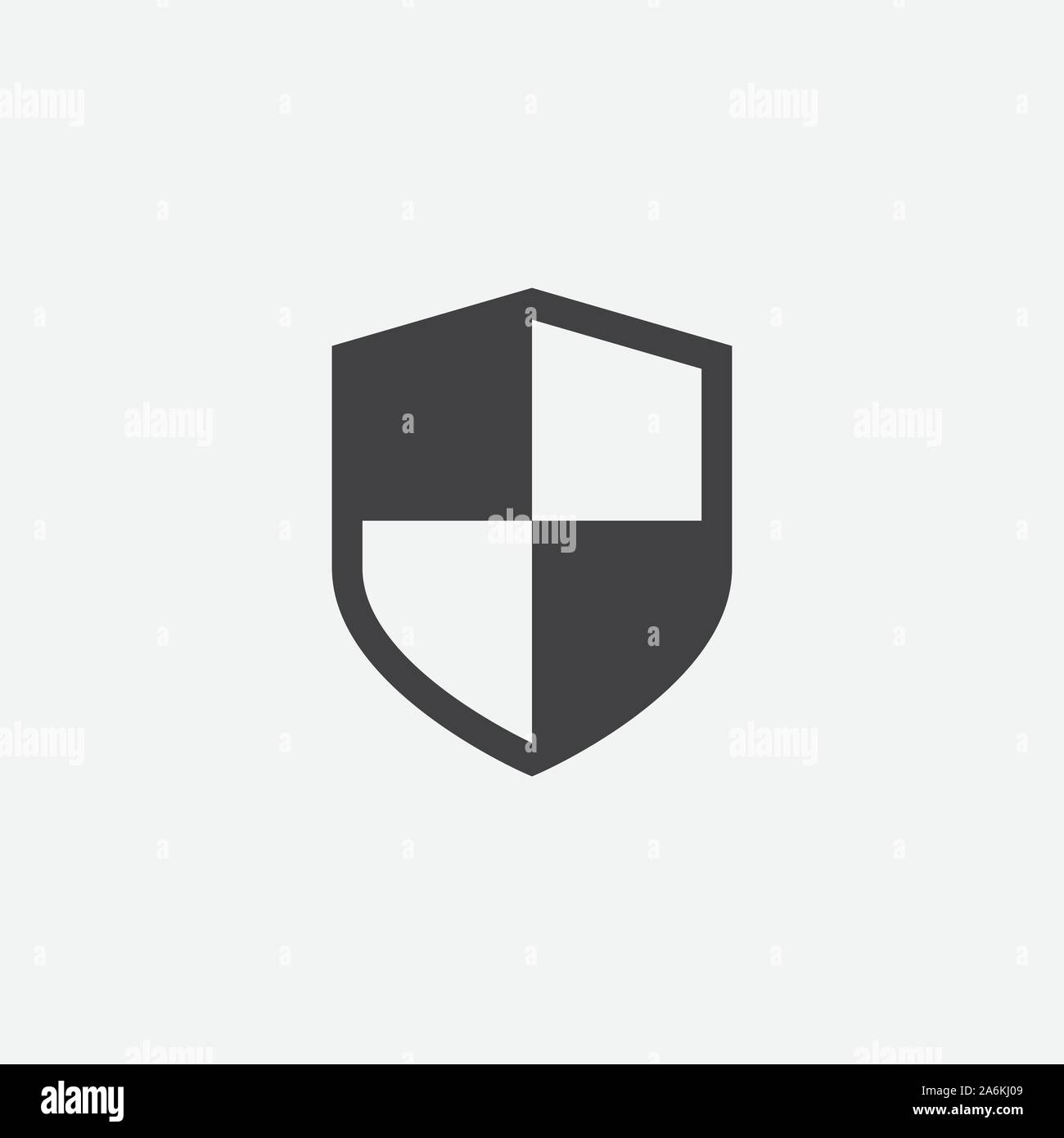 Shield, guard icon vector, shield linear logo illustration, Shield Line Icon in trendy style, Shield icon vector, Safe and protect logo design icon Stock Vector