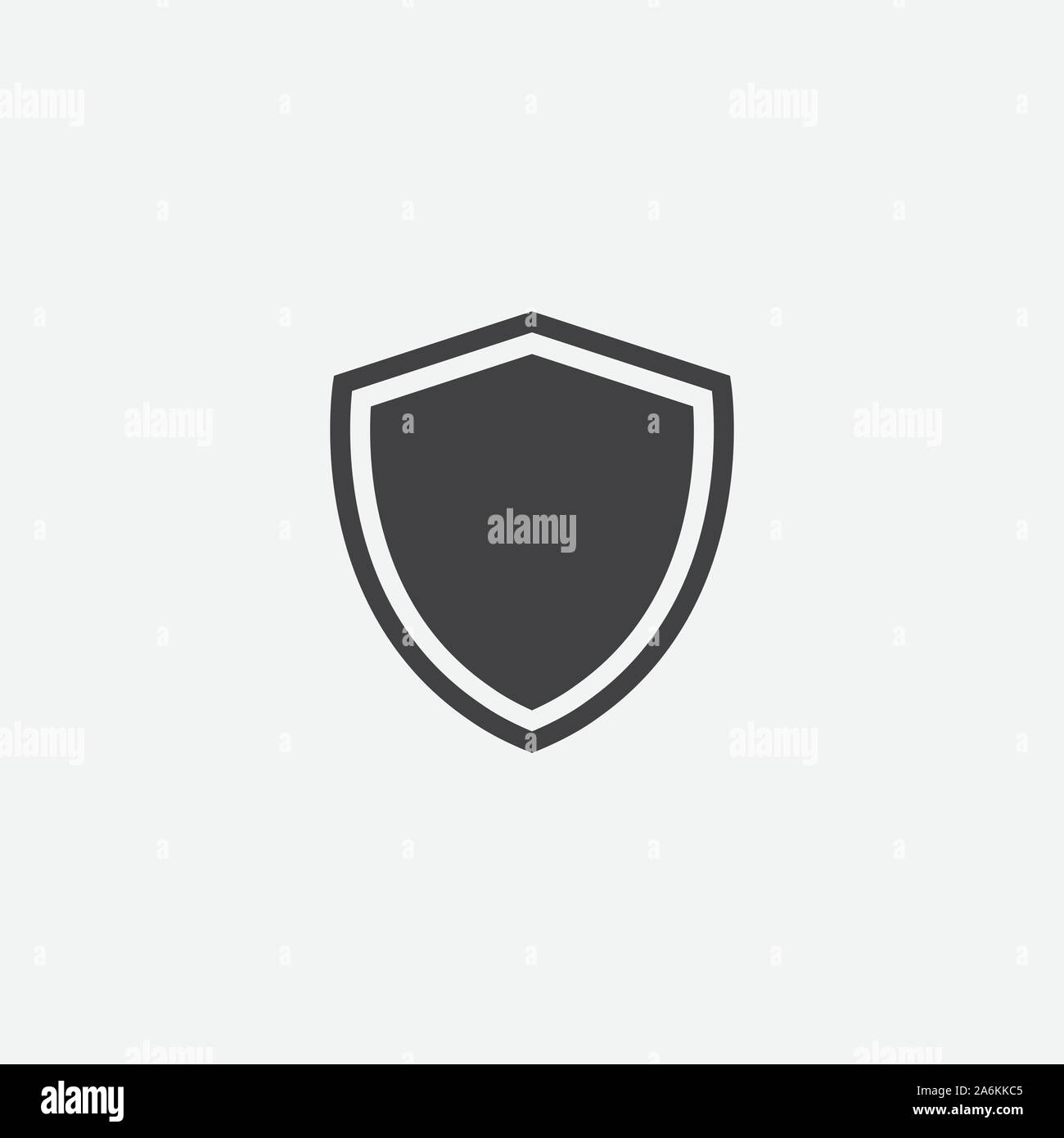 Shield, guard icon vector, shield linear logo illustration, Shield Line Icon in trendy style, Shield icon vector, Safe and protect logo design icon Stock Vector
