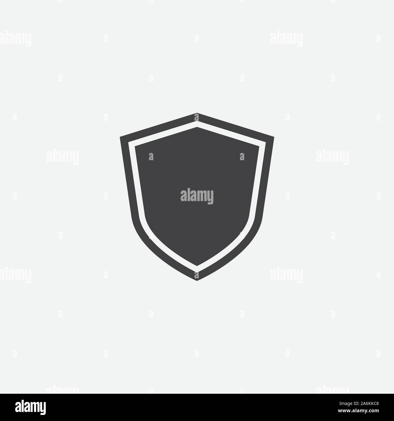 Shield, guard icon vector, shield linear logo illustration, Shield Line Icon in trendy style, Shield icon vector, Safe and protect logo design icon Stock Vector